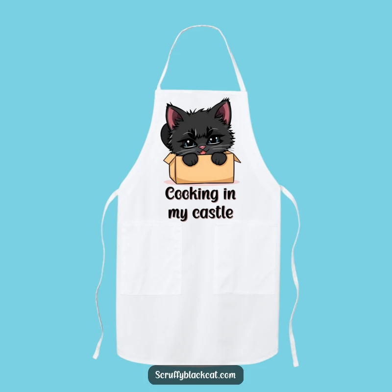 Funny Kitten Box Peek Apron: Hilarious Kitchen Fun for Cat Lovers