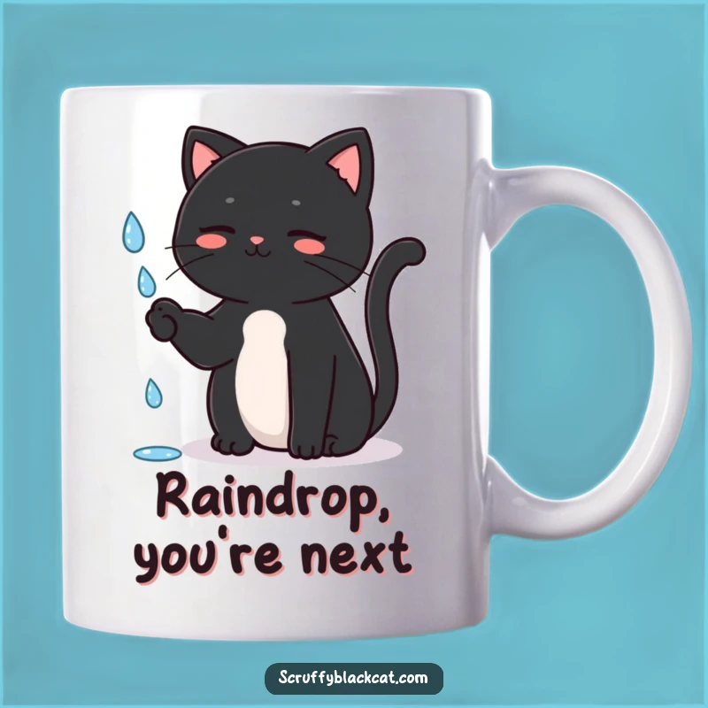 Funny Cat Raindrop Mug: Playful Paws, Perfect Gift for Cat Lovers