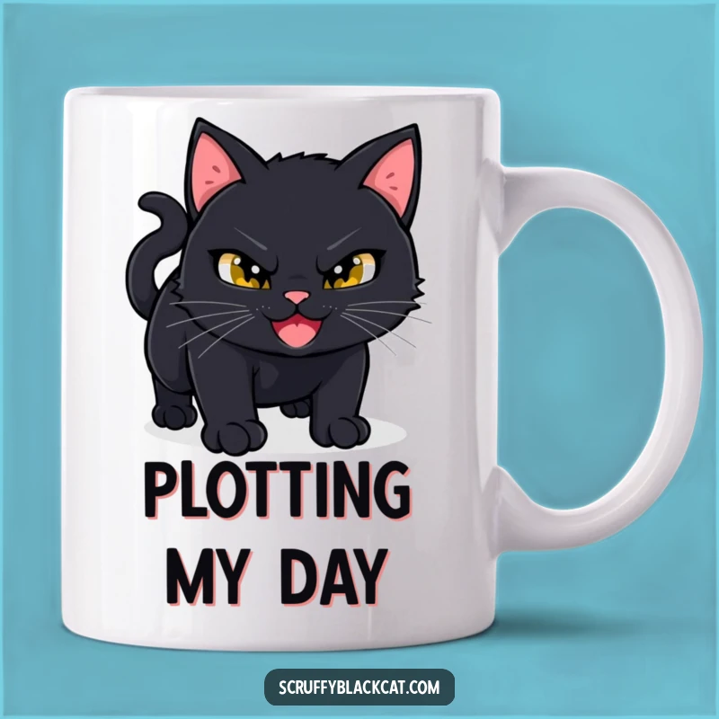Funny Mischievous Cat Pounce Mug - Hilarious Gift for Cat Owners