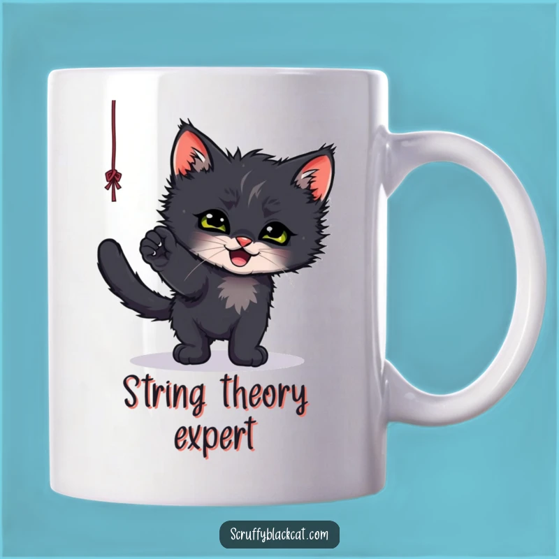 Funny Kitten String Play Mug - Adorable Gift for Cat Lovers!