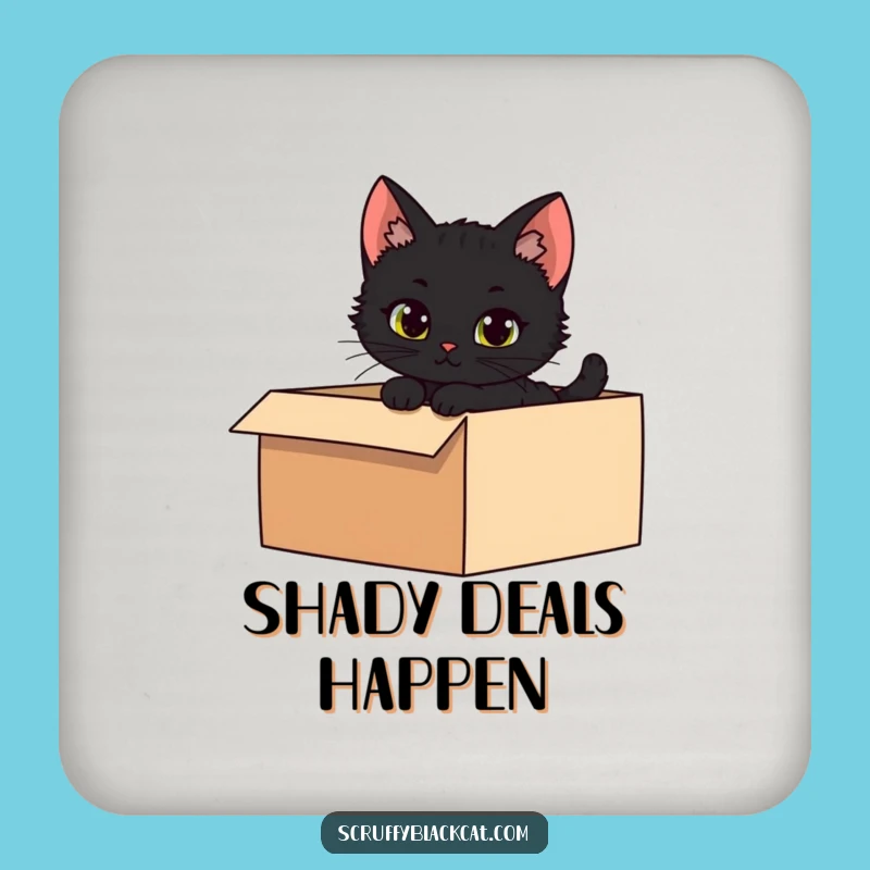 Funny Kitten Peek-a-Boo Coaster - Protect Surfaces with Mystery!