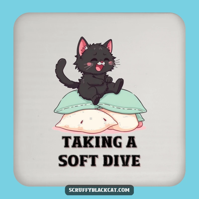 Funny Kitten Pillow Jump Coaster: Protect Surfaces with Feline Delight