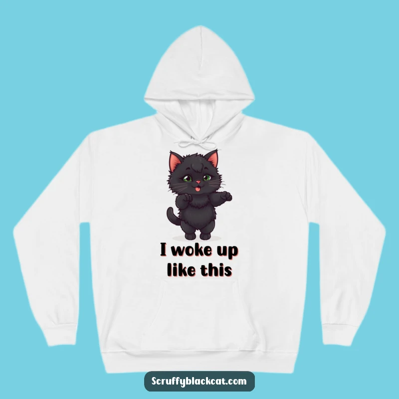 Cozy Funny Fluffy Kitten Stretch Hoodie: Snuggle Up with Cuteness!