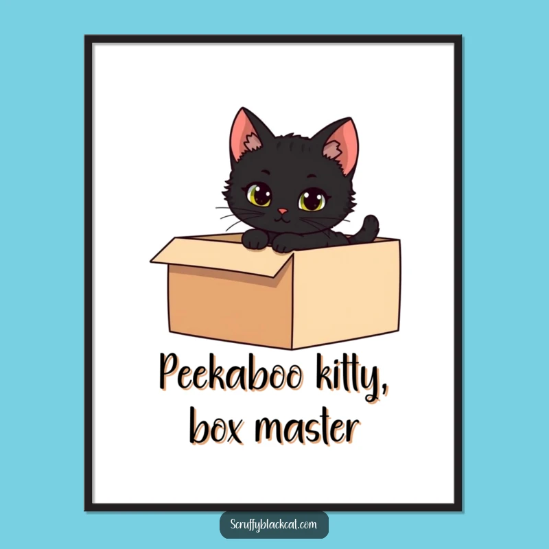 Funny Free Printable Wall Art: Kitten Box Decor, DIY Downloadable Art