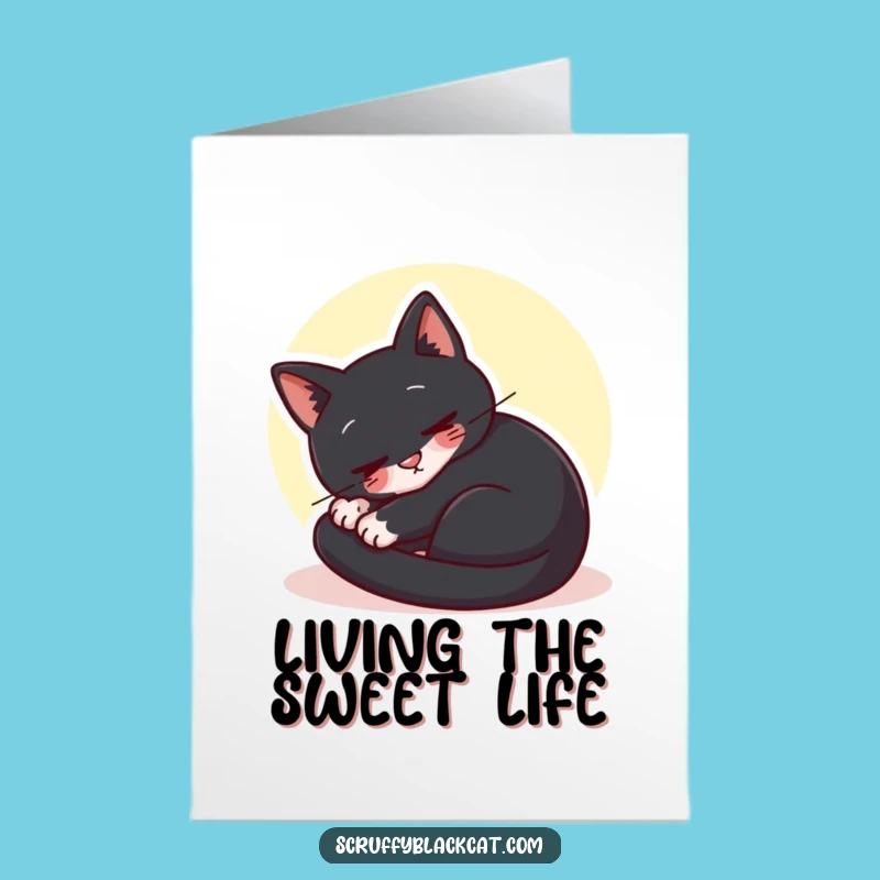 Free Printable Cozy Cat Birthday Card - Sunbeam Purrs Downloadable Greeting