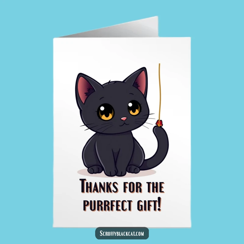 Free Printable Thank You Card: Cat's Playtime, Charming Downloadable Gift