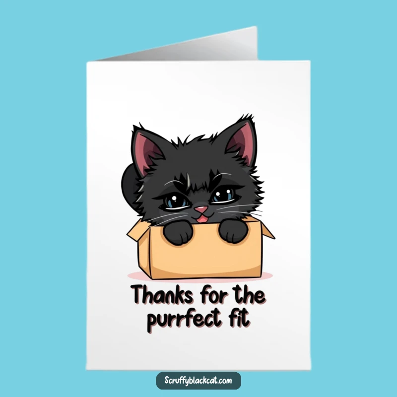 Free Printable Thank You Card: Kitten Box Peek of Thanks