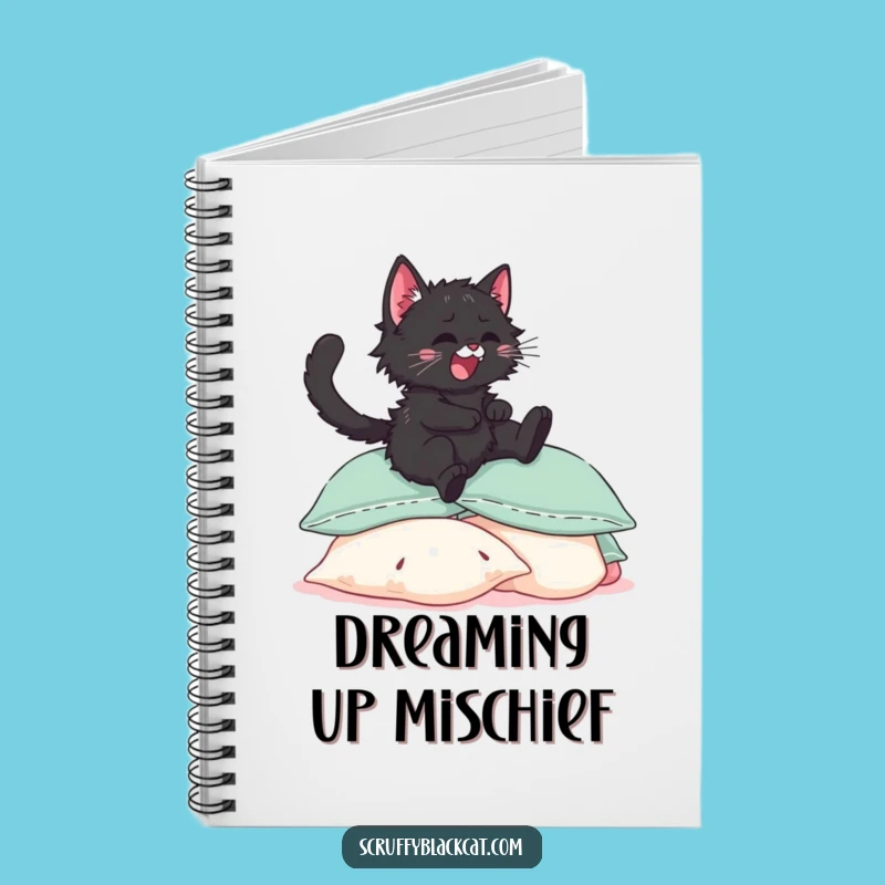 Funny Kitten Pillow Jump Notebook: Capture Ideas with Feline Joy