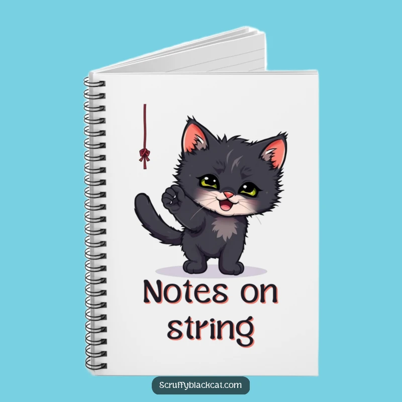 Funny Kitten String Play Notebook - Jot Down Your Fun Ideas!