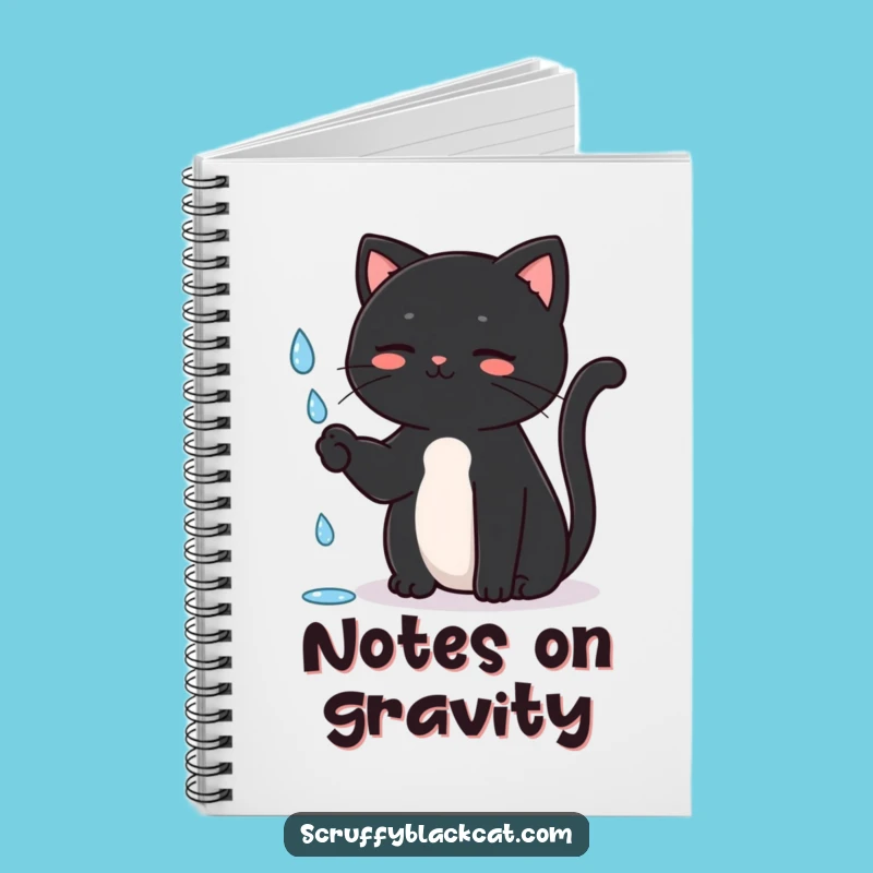 Funny Cat Rainy Day Notebook: Jot Down Doodles, Practical Funny Gift