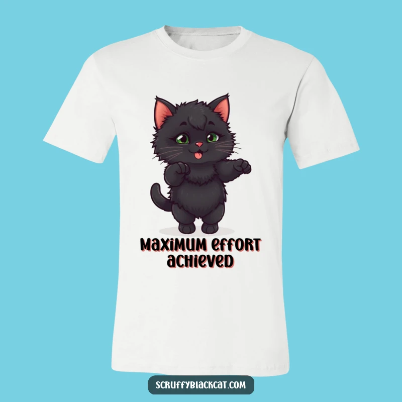 Funny Fluffy Kitten Stretch T-Shirt: Wear Your Love for Cute Chaos!