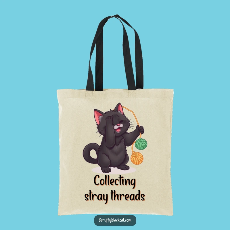 Funny Cat Yarn Tote: Carry Your Playfulness, Hilarious Cat Gift Bag