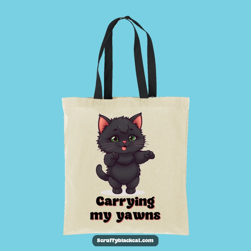 Funny Fluffy Kitten Stretch Tote Bag: Carry Your Essentials with a Smile!